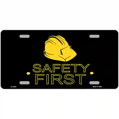 Safety First Metal Novelty License Plate 24" x 12" (LLP)