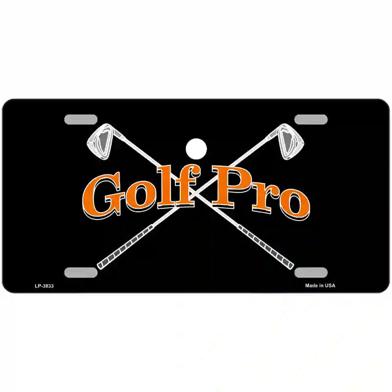 Golf Pro Metal Novelty License Plate 24" x 12" (LLP)