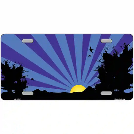 Southwest Purple Sunset Metal Novelty License Plate 24" x 12" (LLP)