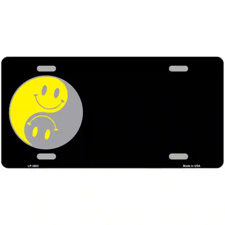 Yin Yang Smiley Offset Metal Novelty License Plate 24" x 12" (LLP)