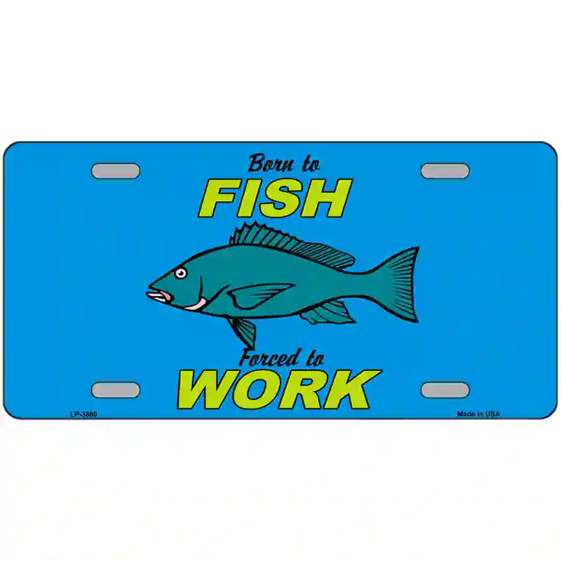 Born To Fish Metal Novelty License Plate 24" x 12" (LLP)