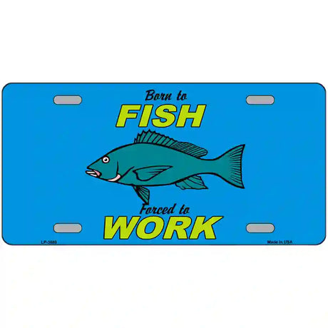 Born To Fish Metal Novelty License Plate 24" x 12" (LLP)