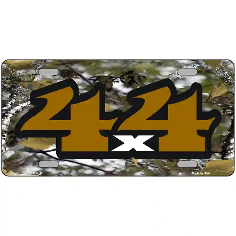 4x4 Camouflage Metal Novelty License Plate 24" x 12" (LLP)