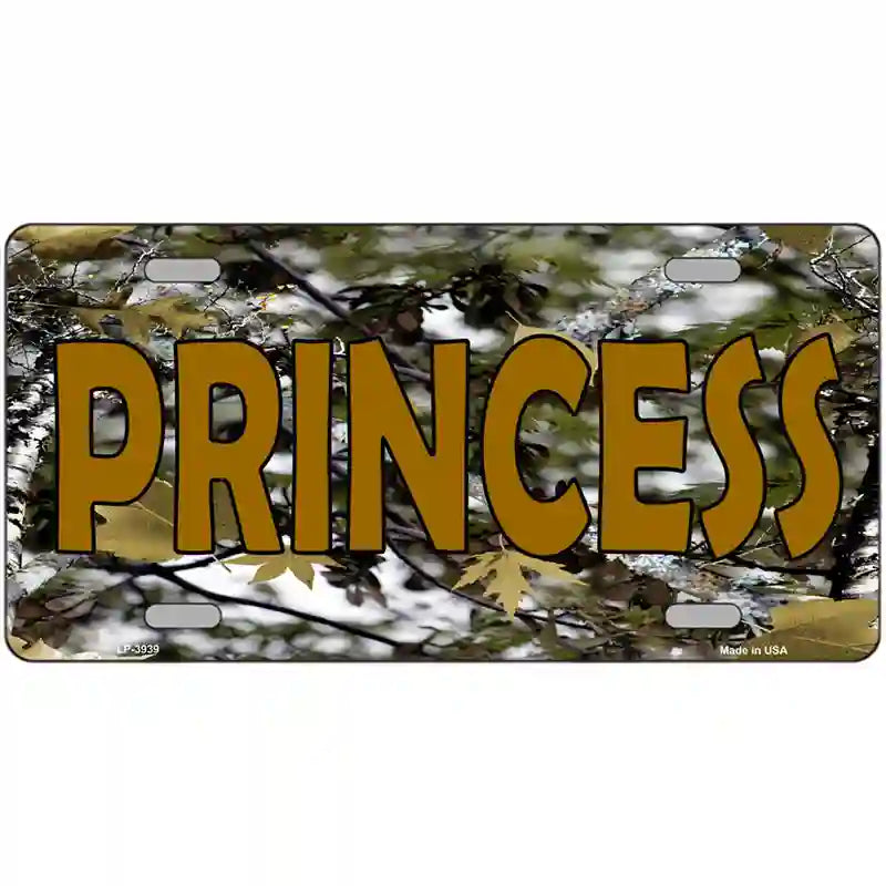 Princess Camouflage Metal Novelty License Plate 24" x 12" (LLP)