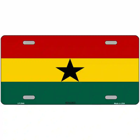 Ghana Flag Metal Novelty License Plate 24" x 12" (LLP)