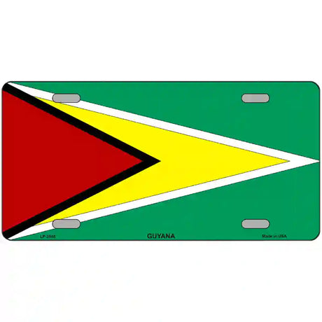 Guyana Flag Metal Novelty License Plate 24" x 12" (LLP)