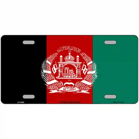 Afghanistan Flag Metal Novelty License Plate 24" x 12" (LLP)