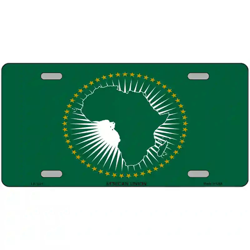 African Union Flag Metal Novelty License Plate 24" x 12" (LLP)