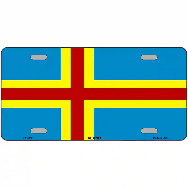 Aland Flag Metal Novelty License Plate 24" x 12" (LLP)