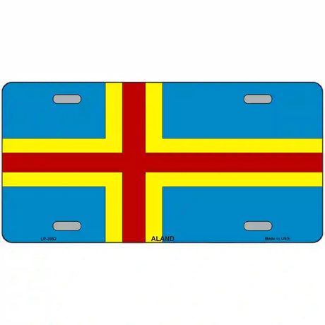 Aland Flag Metal Novelty License Plate 24" x 12" (LLP)