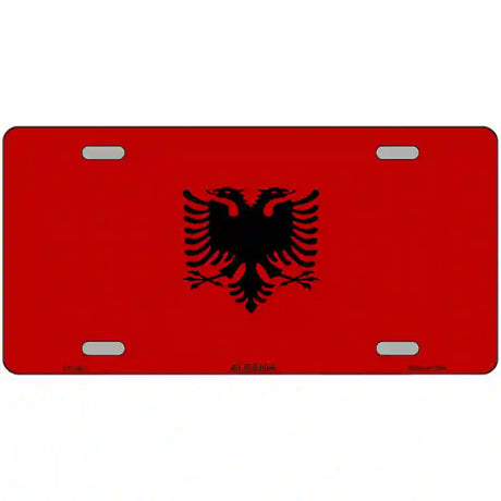 Albania Flag Metal Novelty License Plate 24" x 12" (LLP)