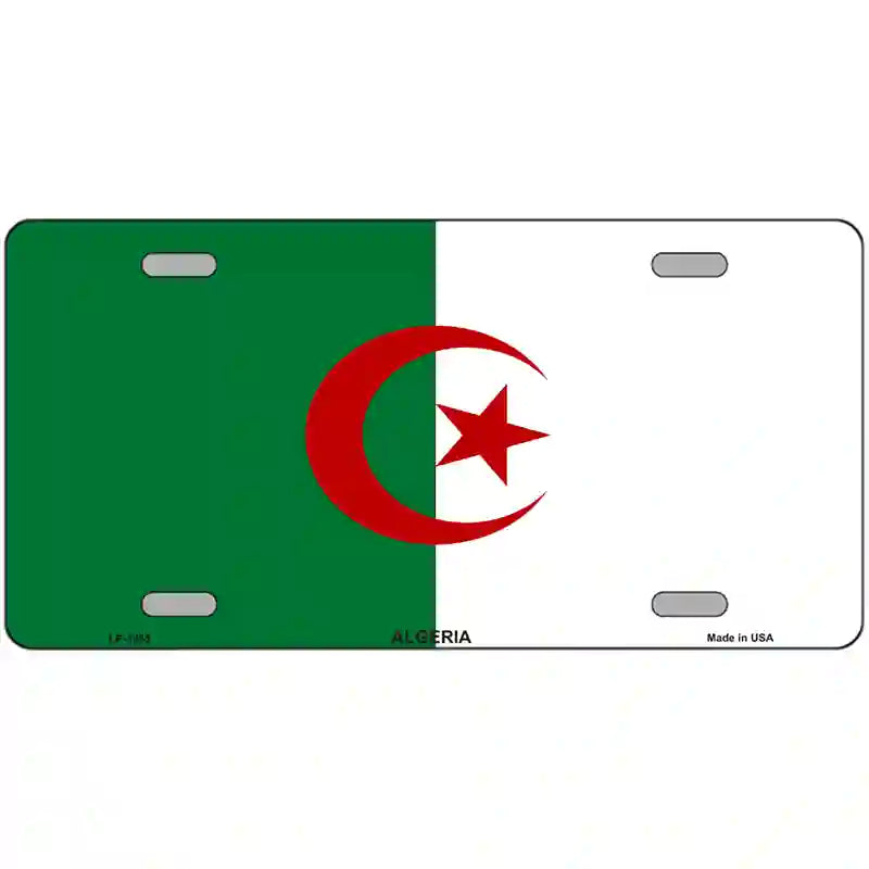 Algeria Flag Metal Novelty License Plate 24" x 12" (LLP)