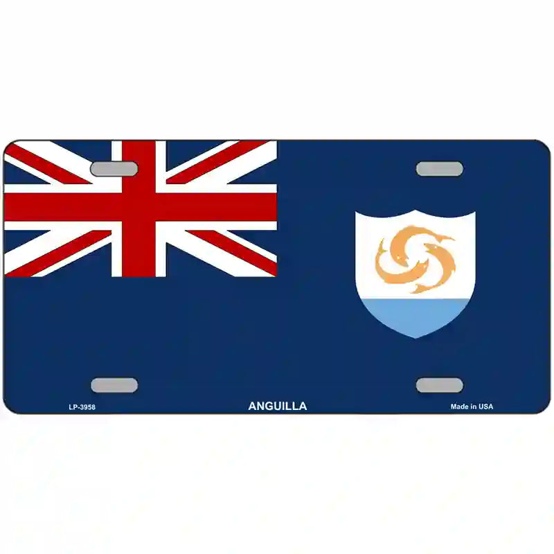 Anguilla Flag Metal Novelty License Plate 24" x 12" (LLP)