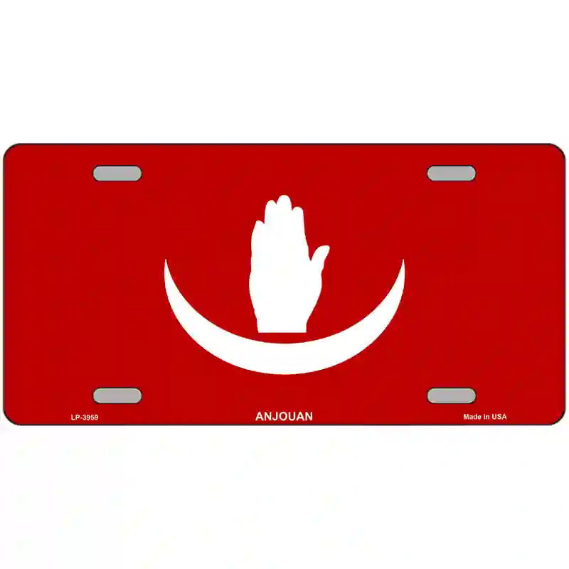 Anjouan Flag Metal Novelty License Plate 24" x 12" (LLP)