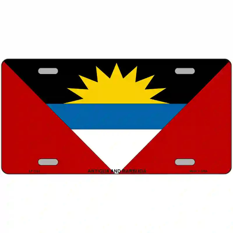 Antigua & Barbuda Flag Metal Novelty License Plate 24" x 12" (LLP)