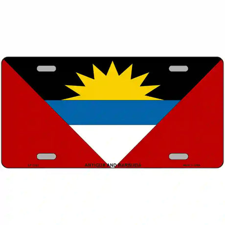 Antigua & Barbuda Flag Metal Novelty License Plate 24" x 12" (LLP)