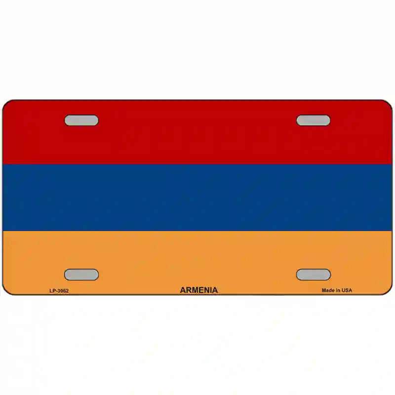 Armenia Flag Metal Novelty License Plate 24" x 12" (LLP)