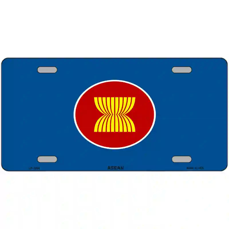 Asean Flag Metal Novelty License Plate 24" x 12" (LLP)