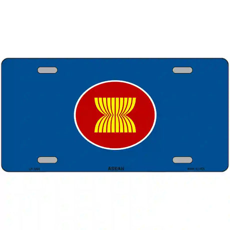 Asean Flag Metal Novelty License Plate 24" x 12" (LLP)