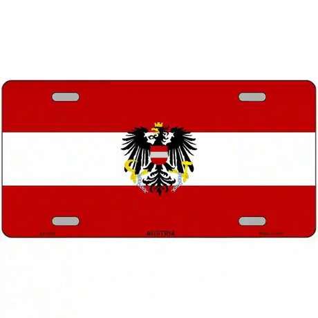 Austria Flag Metal Novelty License Plate 24" x 12" (LLP)