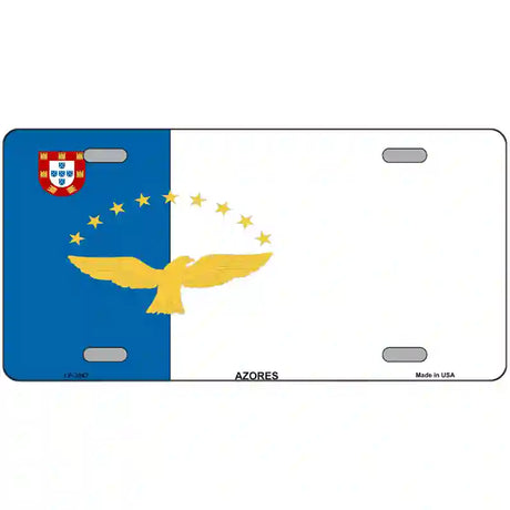 Azores Flag Metal Novelty License Plate 24" x 12" (LLP)