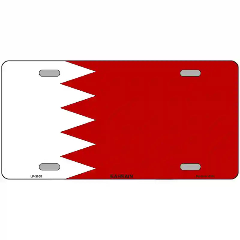 Bahrain Flag Metal Novelty License Plate 24" x 12" (LLP)