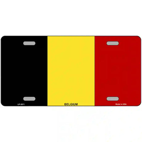 Belgium Flag Metal Novelty License Plate 24" x 12" (LLP)