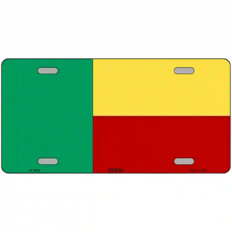 Benin Flag Metal Novelty License Plate 24" x 12" (LLP)