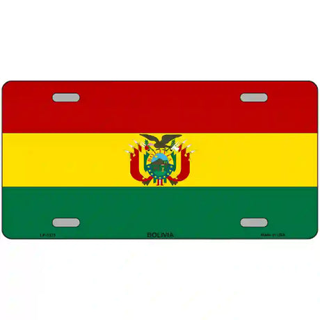 Bolivia Flag Metal Novelty License Plate 24" x 12" (LLP)