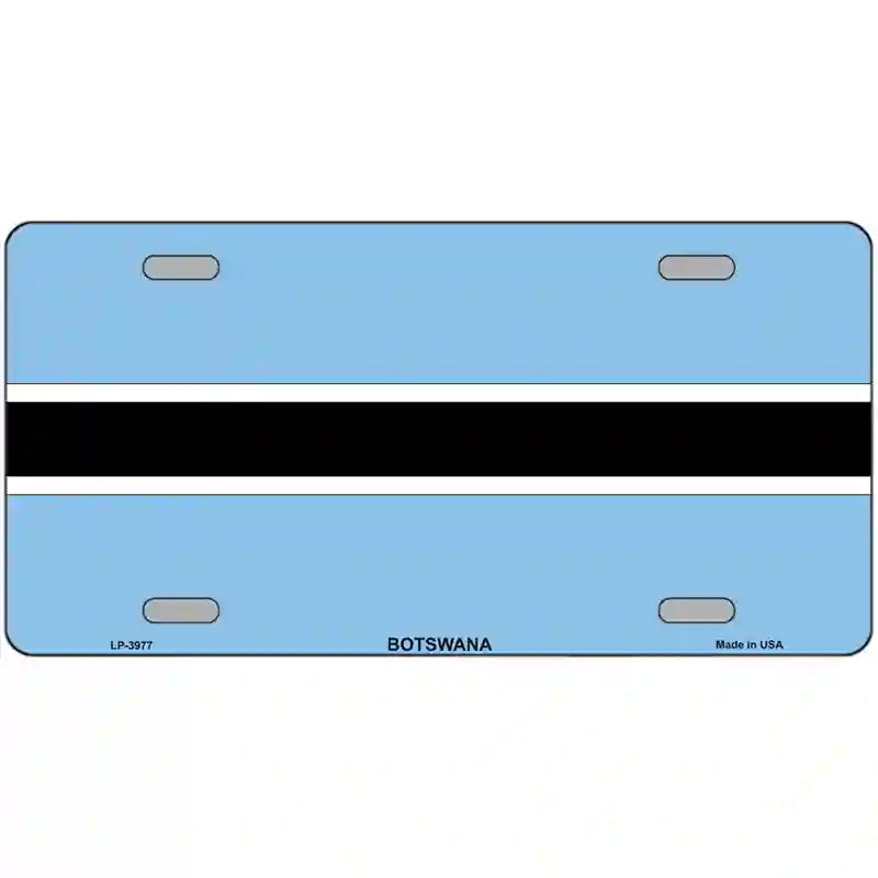 Botswana Flag Metal Novelty License Plate 24" x 12" (LLP)