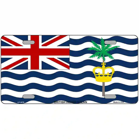 British Indian Ocean Flag Metal Novelty License Plate 24" x 12" (LLP)