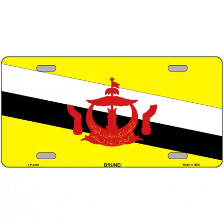 Brunei Flag Metal Novelty License Plate 24" x 12" (LLP)