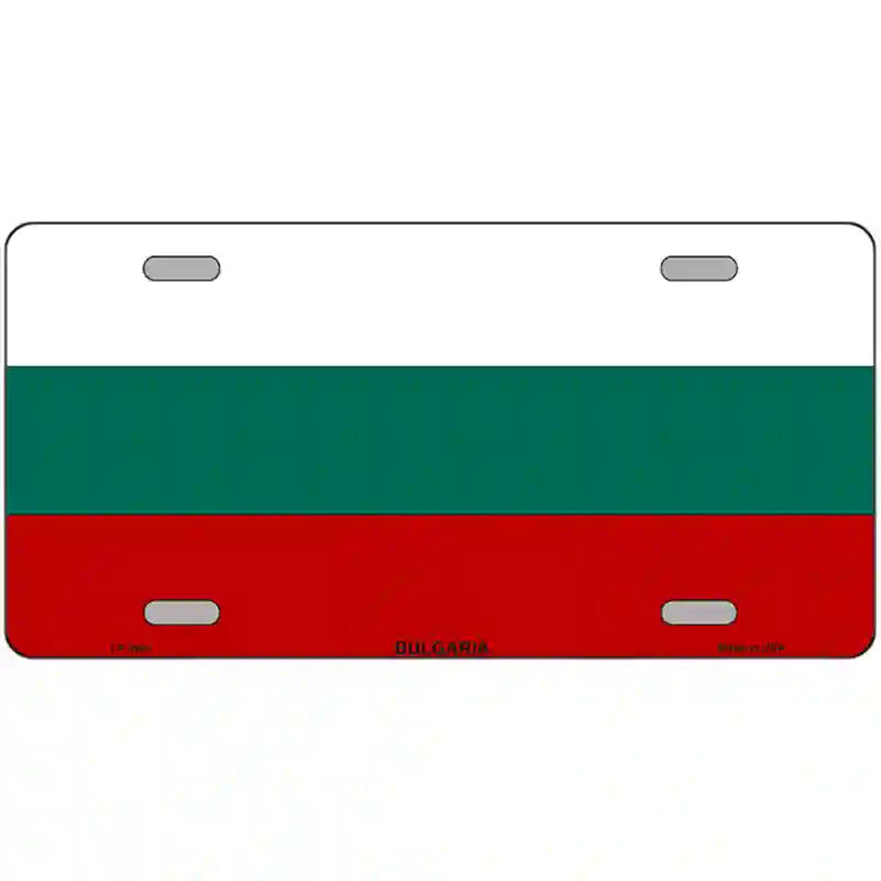 Bulgaria Flag Metal Novelty License Plate 24" x 12" (LLP)