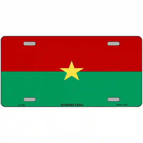 Burkina Faso Flag Metal Novelty License Plate 24" x 12" (LLP)