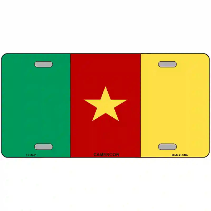 Cameroon Flag Metal Novelty License Plate 24" x 12" (LLP)