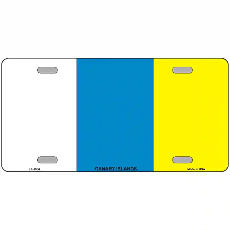 Canary Islands Flag Metal Novelty License Plate 24" x 12" (LLP)