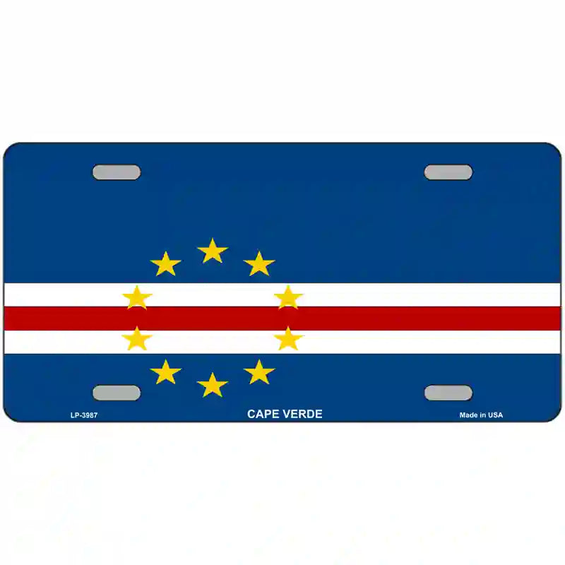 Cape Verde Flag Metal Novelty License Plate 24" x 12" (LLP)