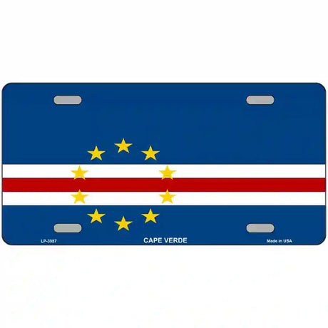 Cape Verde Flag Metal Novelty License Plate 24" x 12" (LLP)