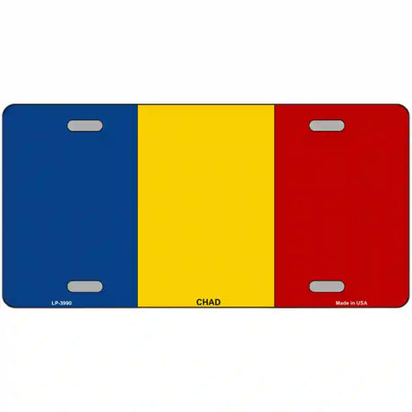 Chad Flag Metal Novelty License Plate 24" x 12" (LLP)