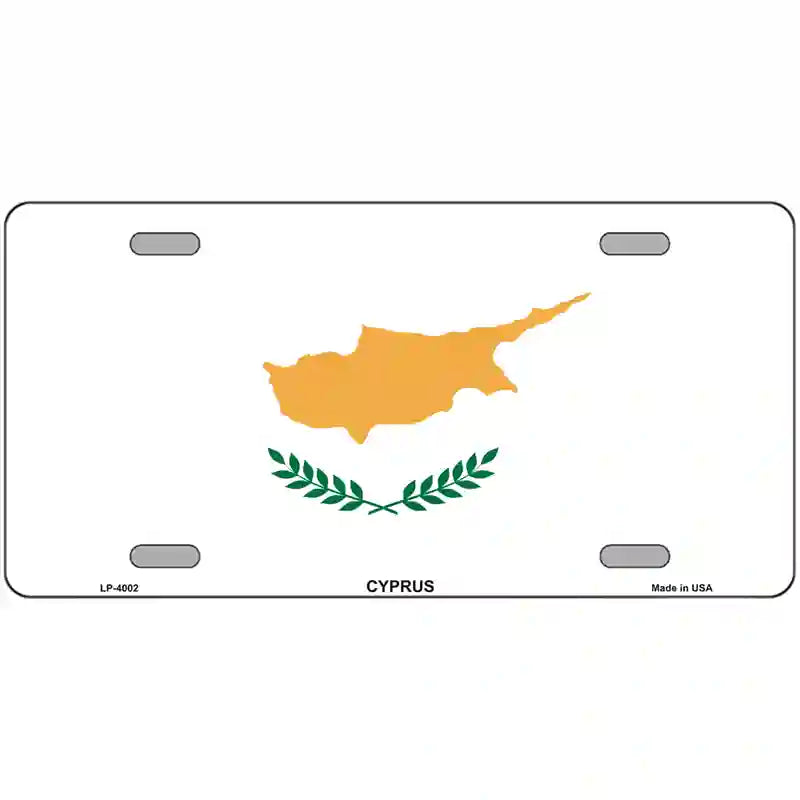 Cyprus Flag Metal Novelty License Plate 24" x 12" (LLP)