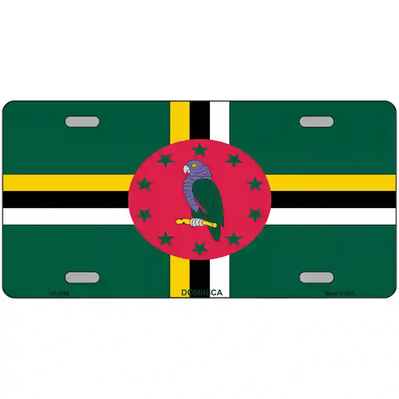 Dominica Flag Metal Novelty License Plate 24" x 12" (LLP)