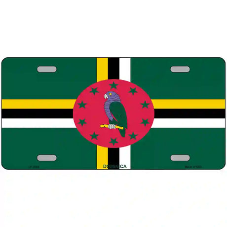 Dominica Flag Metal Novelty License Plate 24" x 12" (LLP)