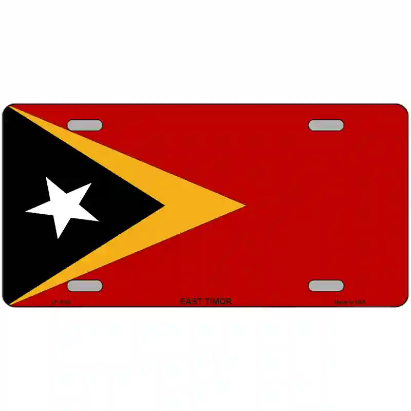 East Timor Flag Metal Novelty License Plate 24" x 12" (LLP)