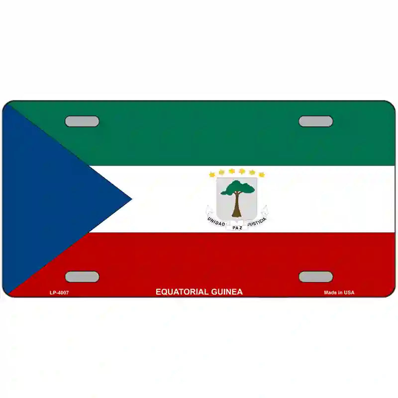 Equatorial Guinea Flag Metal Novelty License Plate 24" x 12" (LLP)