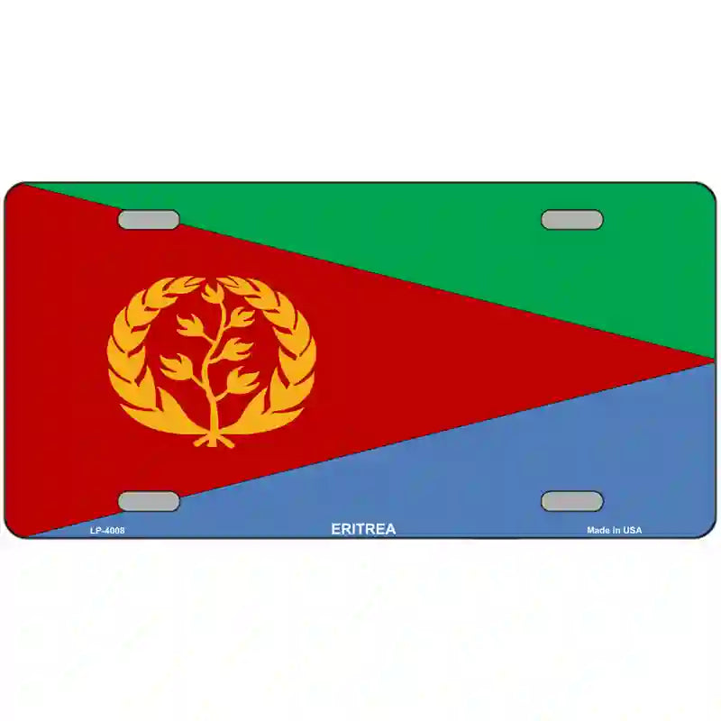 Eritrea Flag Metal Novelty License Plate 24" x 12" (LLP)