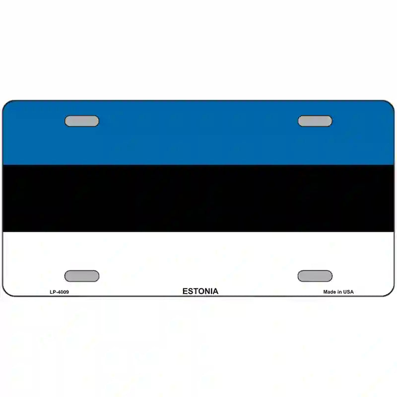 Estonia Flag Metal Novelty License Plate 24" x 12" (LLP)