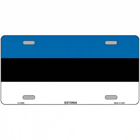 Estonia Flag Metal Novelty License Plate 24" x 12" (LLP)