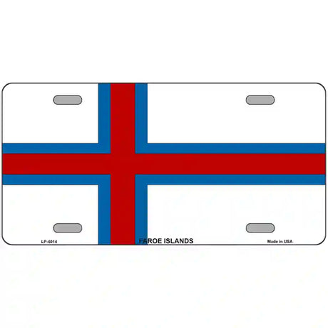 Faroe Islands Flag Metal Novelty License Plate 24" x 12" (LLP)