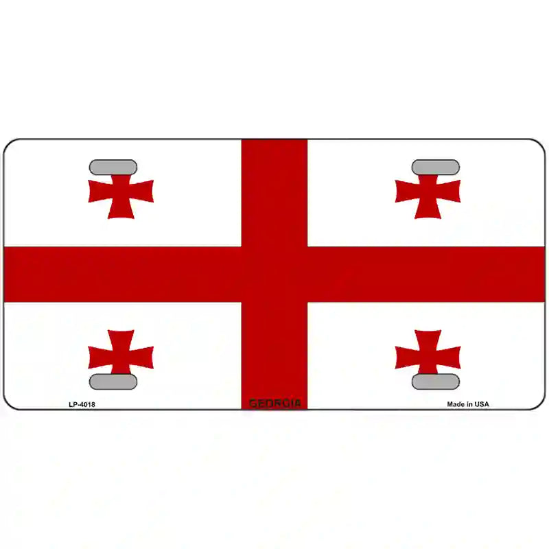 Georgia Flag Metal Novelty License Plate 24" x 12" (LLP)