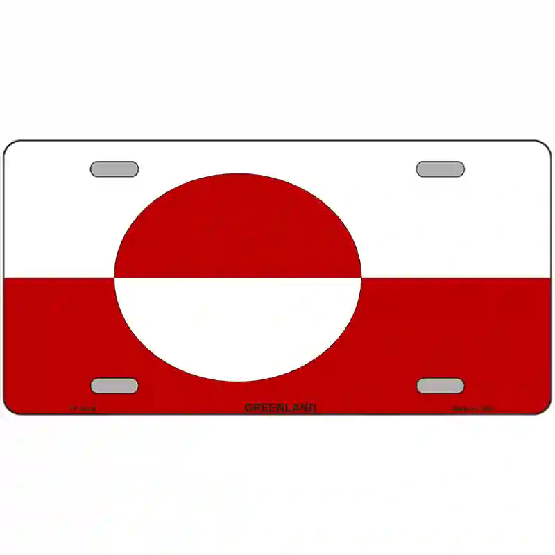 Greenland Flag Metal Novelty License Plate 24" x 12" (LLP)